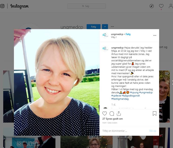 Følg unge med CP på Instagram