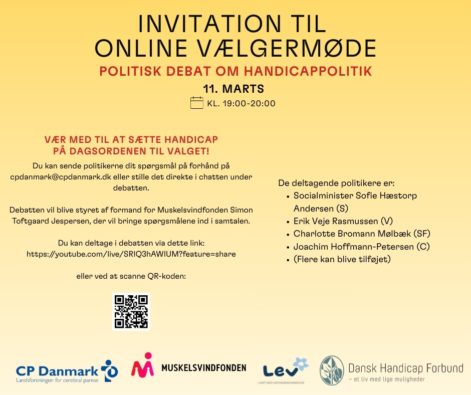 Invitation til online vælgermøde den 11. marts