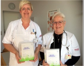 Marianne Fur, sygeplejerske og Helle Smedegaard, overlæge, fra børneambulatoriet i Randers.